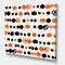 Designart - Black and Orange Polka Dots - Modern Canvas Wall Art Print
